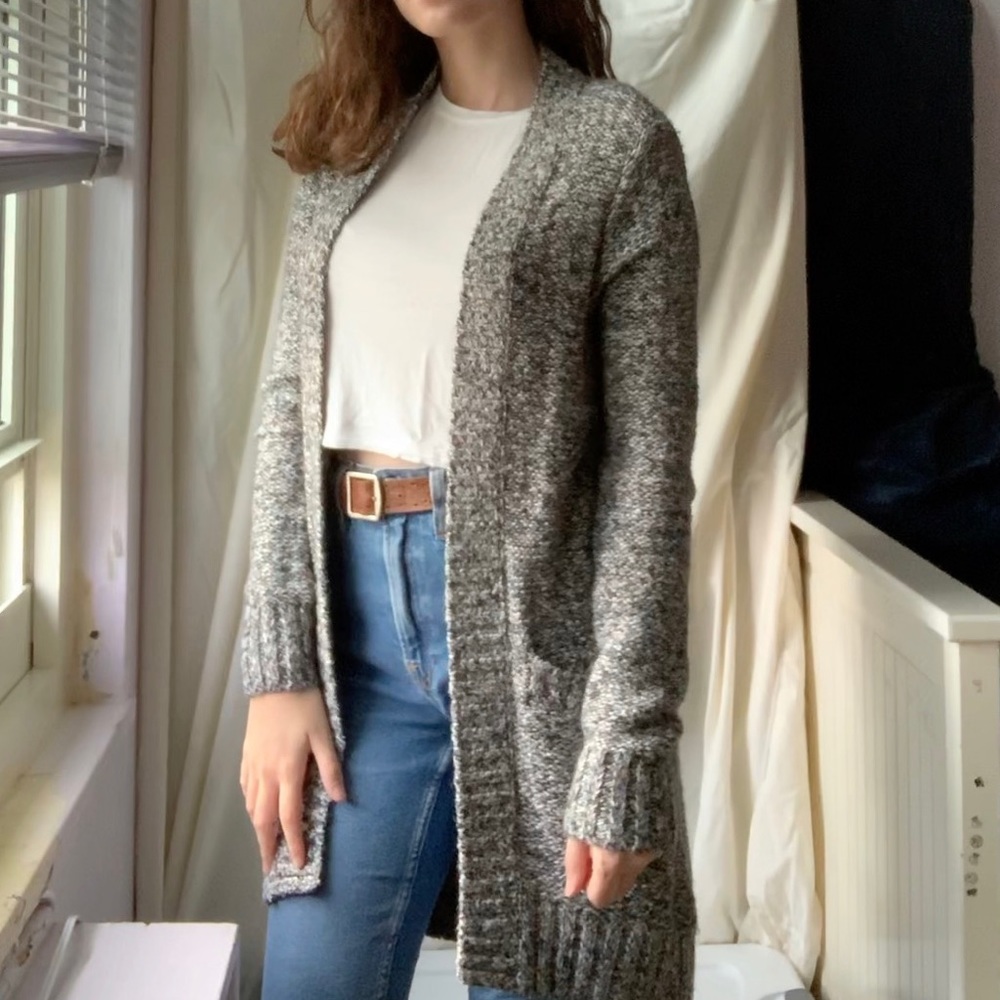 Hollister long cardigan w colorful speckles